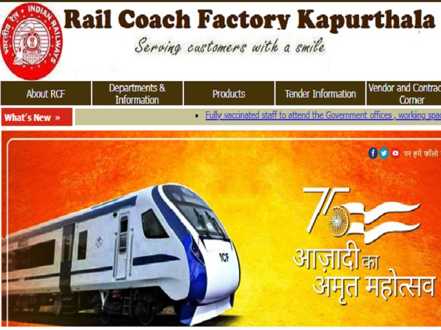RCF Railway Recruitment 2022: Notification Out for 68 Apprentice Post @rcf.indianrailways.gov.in, Check Eligibility 